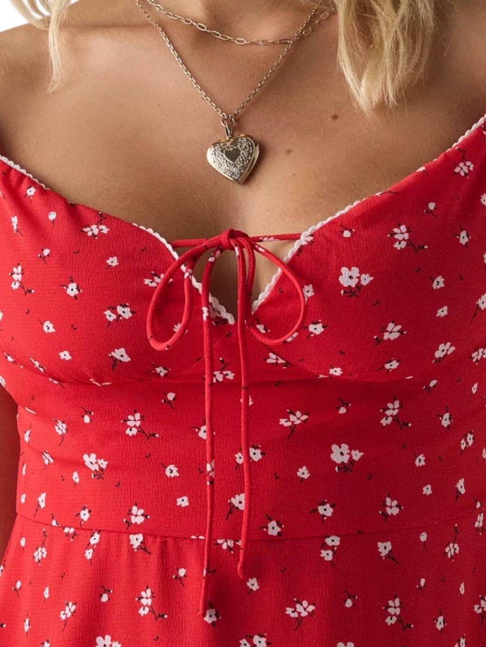 Kiss The Sky Riviera Ditsy Floral Milkmaid Mini Dress Small - Picture 6 of 8